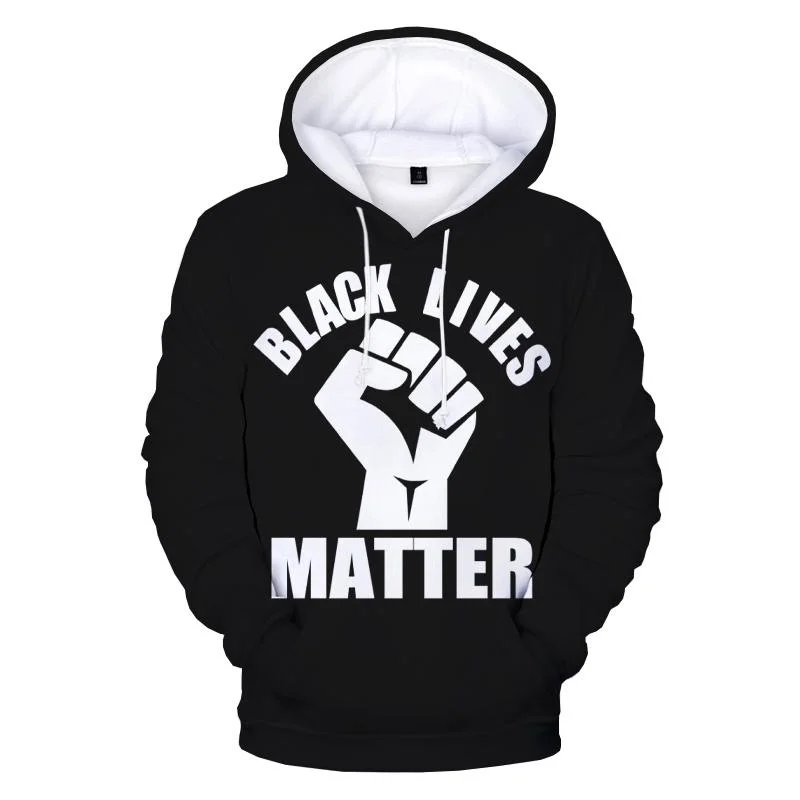 thumbnail image 1 of Sudadera con capucha con estampado 3D de Black Lives Matter para hombre, talla grande, manga larga, para primavera y otoño, para mujer, ropa para niños, 1 of 4