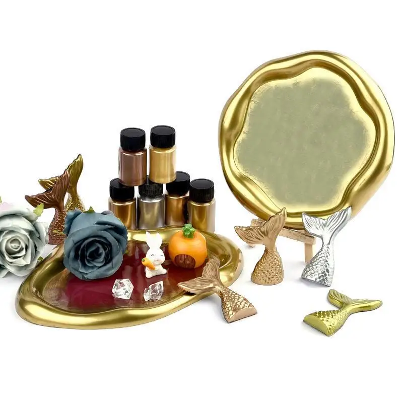 20 ml schimmerndes Metallic-Gold-Silber-Farbpigment, Perlglanz-Farbstoff, Perlenpigment-Farbstoff, UV-Harz, Epoxid-Farbe, Schmuckherstellung – Detail 7