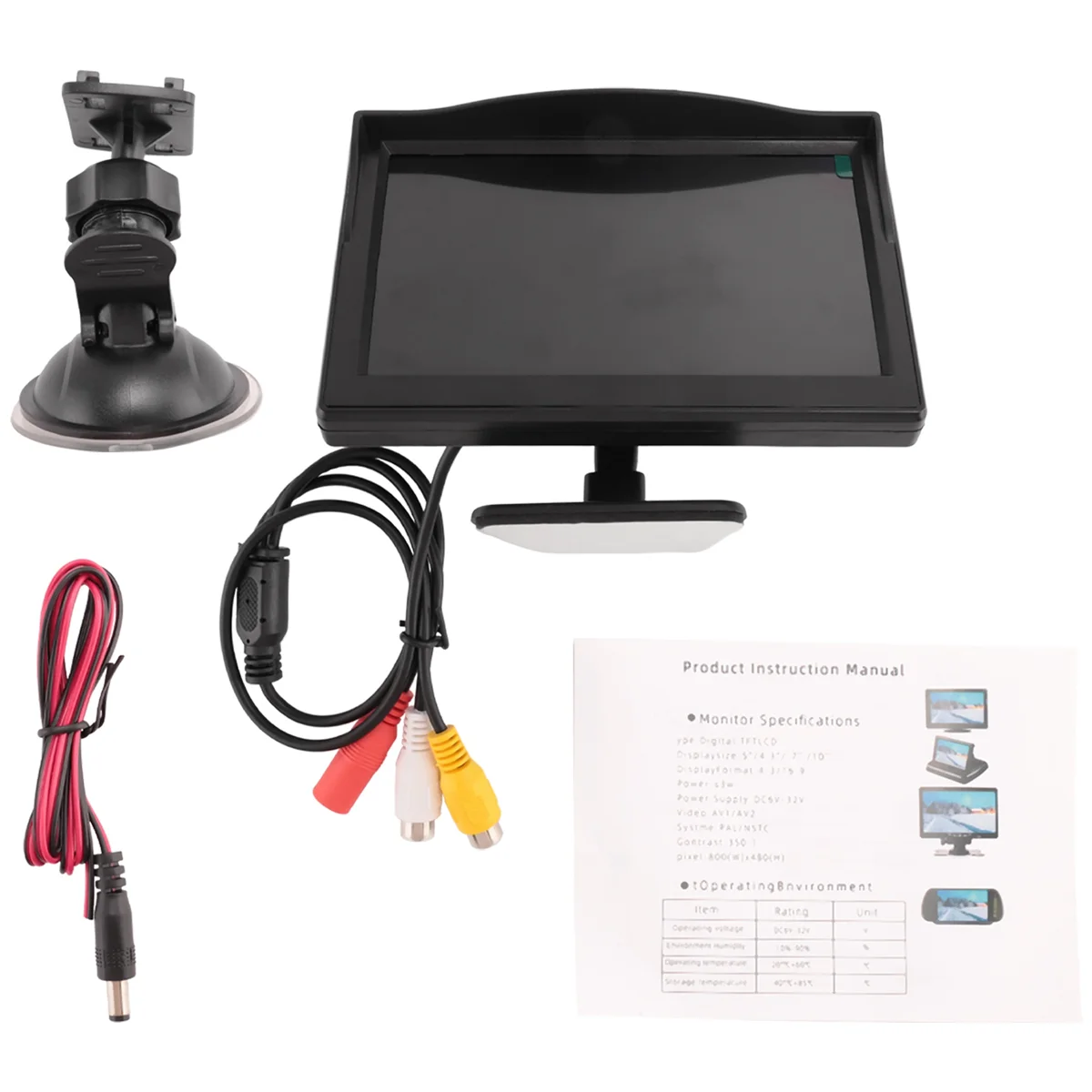 TFT LCD HD ũ ,   귡Ŷ, ڵ  ī޶, ĸ麸, DVD, ̵ ÷̾, 5 ġ, 800X480