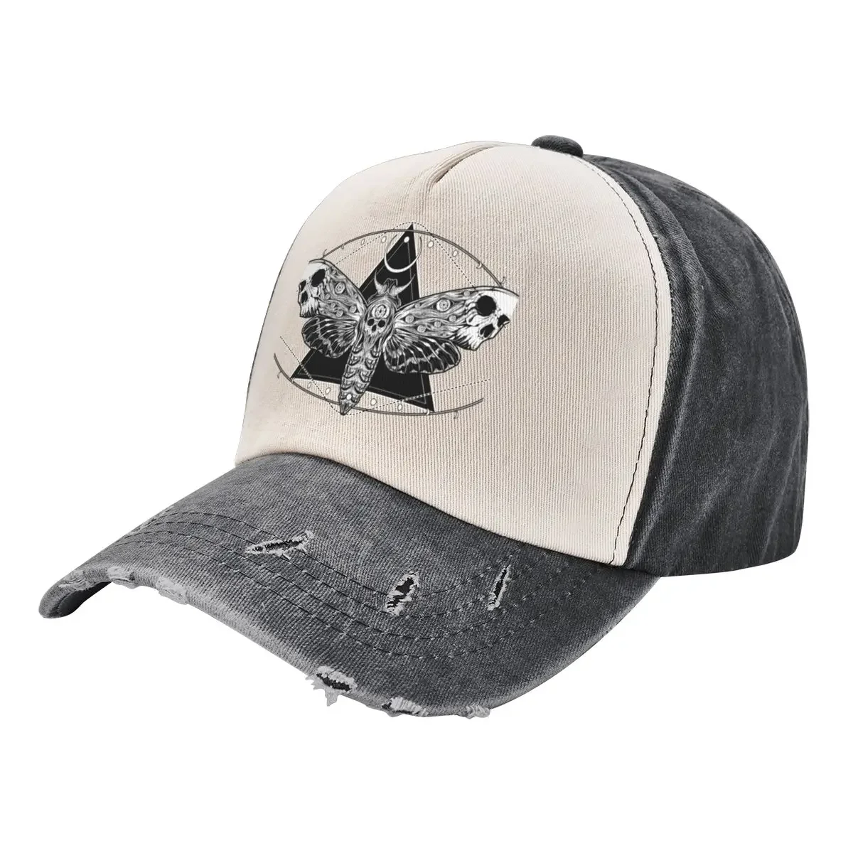 

Surreal Death Moth Baseball Cap Sunhat cute Horse Hat Luxury Woman Men's