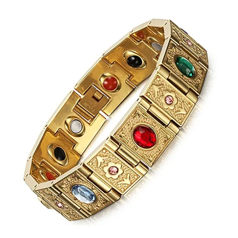 Rainso Bracciale Magnetico In Rame Puro 99,9% Per Donna – Terapia Magnetica 3500 Gauss, Regolabile, Con Confezione Regalo