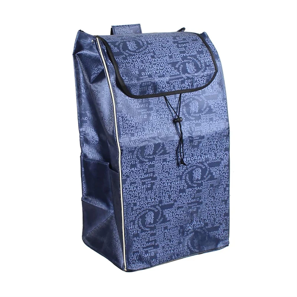Shopping Trolley Replacement Bag-72L Hand Trolley Replacement Bag, Shopping Bag with Side Pockets, Oxford
