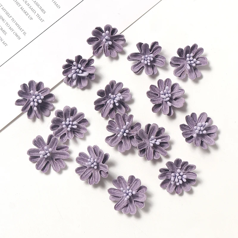 10/20/50 Stück künstliche Blumen, kleine Gänseblümchen, Heimdekoration, Hochzeitsdekoration, künstliche Blumen, DIY-Girlande, Braut-CraftJewelry – Detail 11