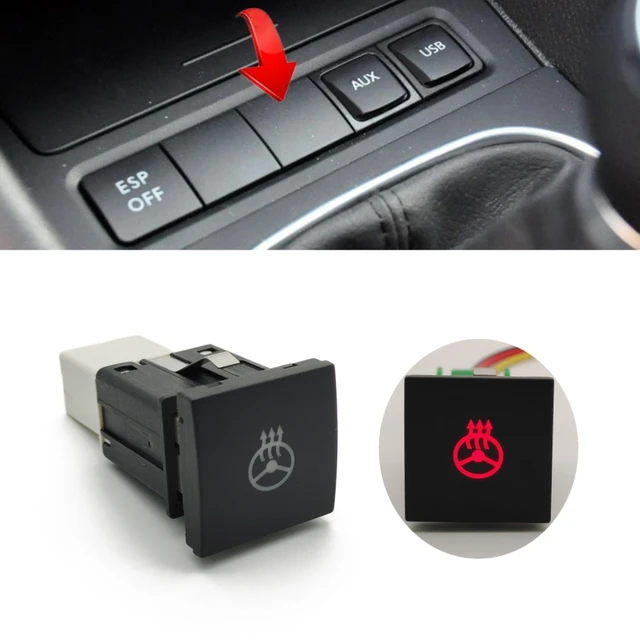 Red LED Light Car Steering Wheel Heating Button Switch for VW Golf 6 Golf  Jetta MK6 Caddy EOS Scirocco Touran 2009 2010 2011 - AliExpress