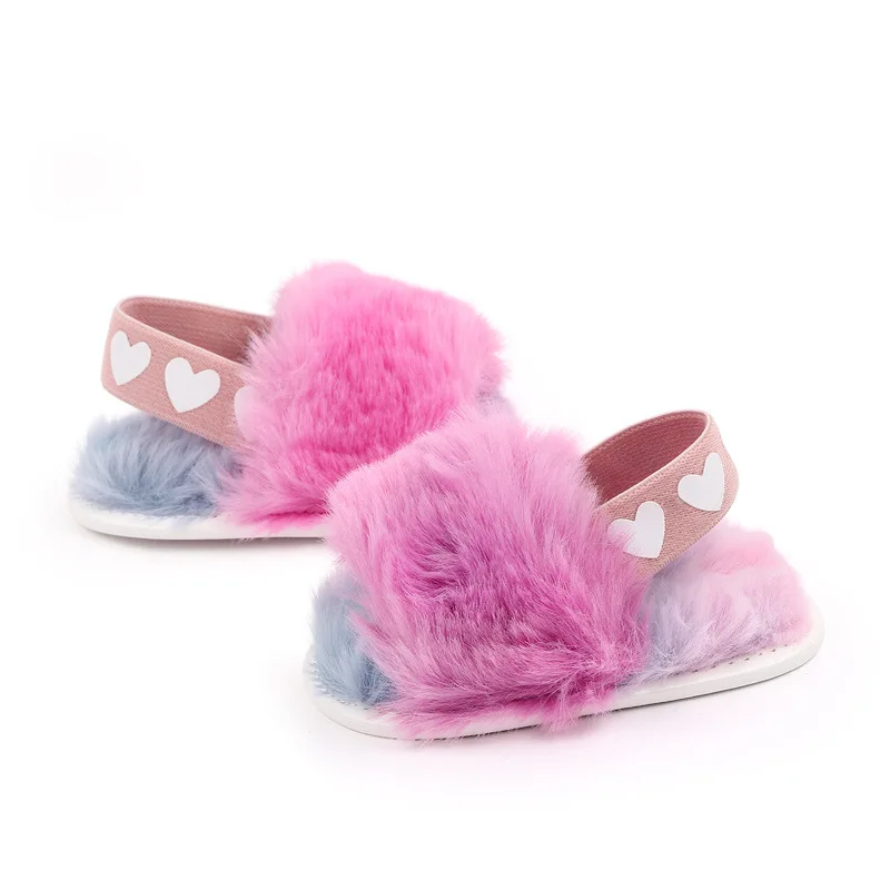Fashion Faux Fur Baby Shoes For Newborn Spring Winter Cute Infant Toddler Baby Boys Girls Shoes 3