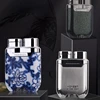 New HONEST Creative Blue Flame Torch Lighter Metal Plating Turbine Windproof Butane Lighter High-end Gift Men's Smoking Tools 4