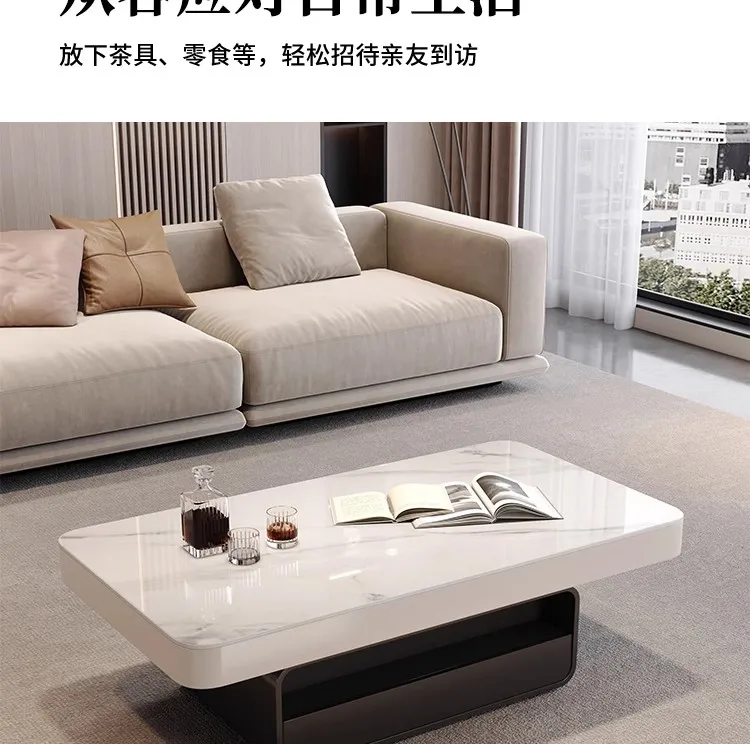 Designer Nordic Coffee Table Industrial Modern Bedroom Simple Coffee Table Minimalist Space Saving Metal Meubles Home Furniture