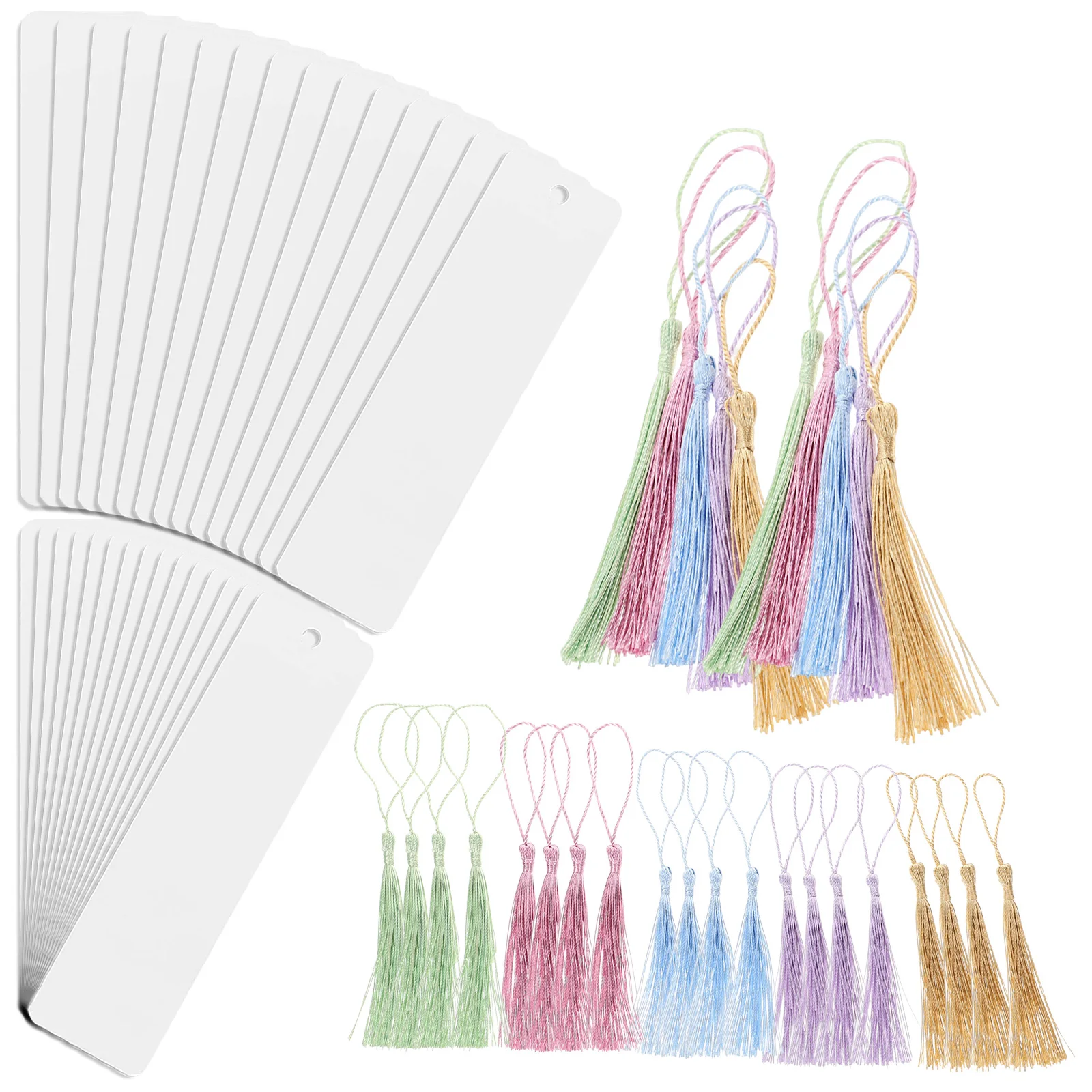 12 Marcapáginas De Acrílico Transparentes + Cintas | DIY, Personalizables, Para Estudiantes Y Lectores