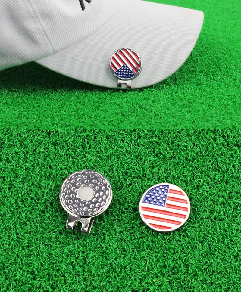 6pcs/Pack Golf Ball Marker Clip Silicone Ball Marker Holder with Magnetic Attach to Your Pocket Edge & Belt & Clothes Great Gift