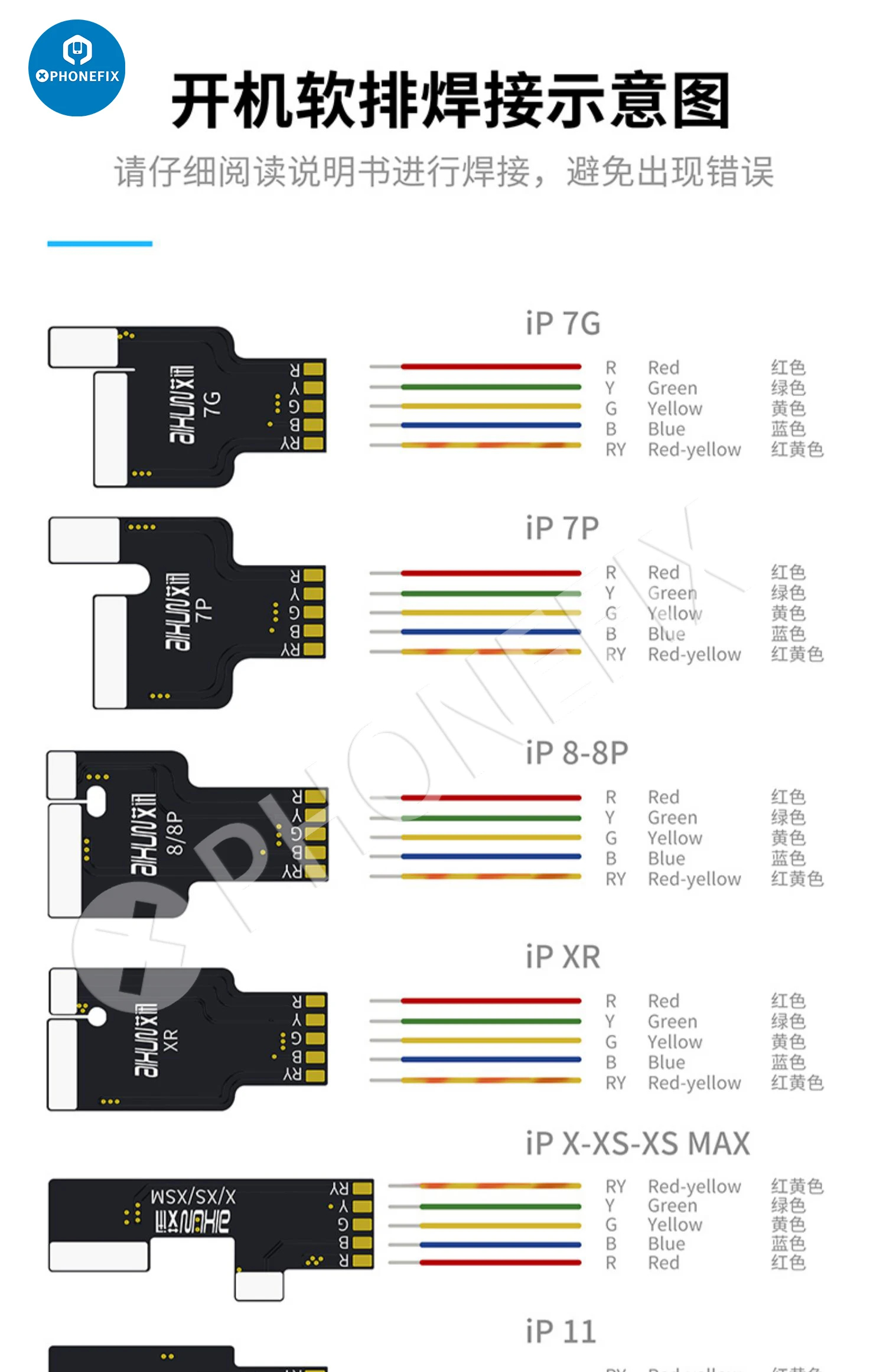 Aixun P2408 Power Supply Test Cable For iPhone 7-12 Series