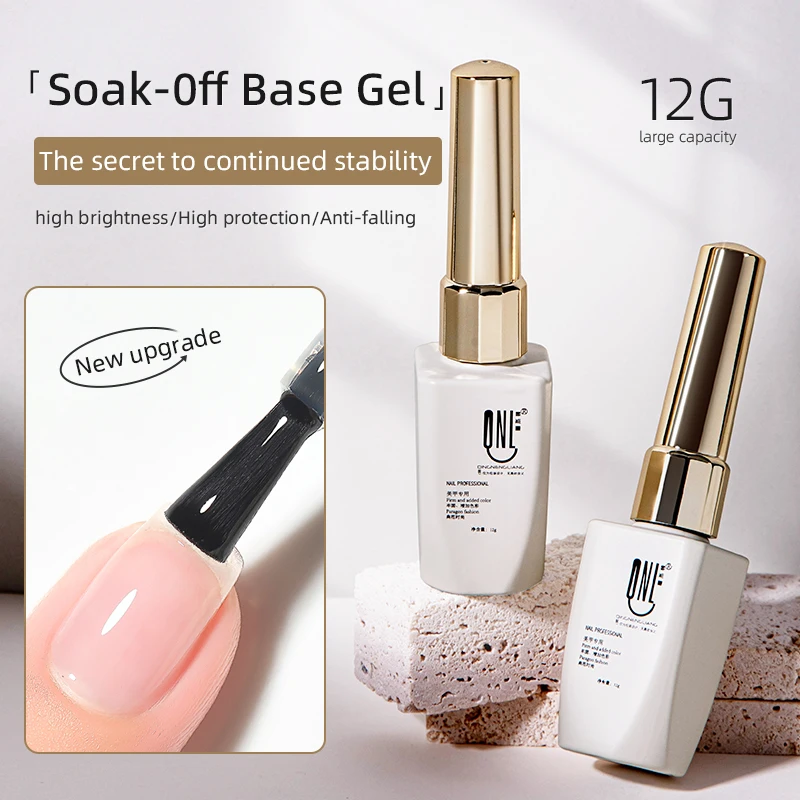 RS NAIL 12ml Crystal Top Coat Base Gel Nail Polish Reinforced Gel Transparent Soak Off Semi Permanent Nail Art Gel For Manicure 3