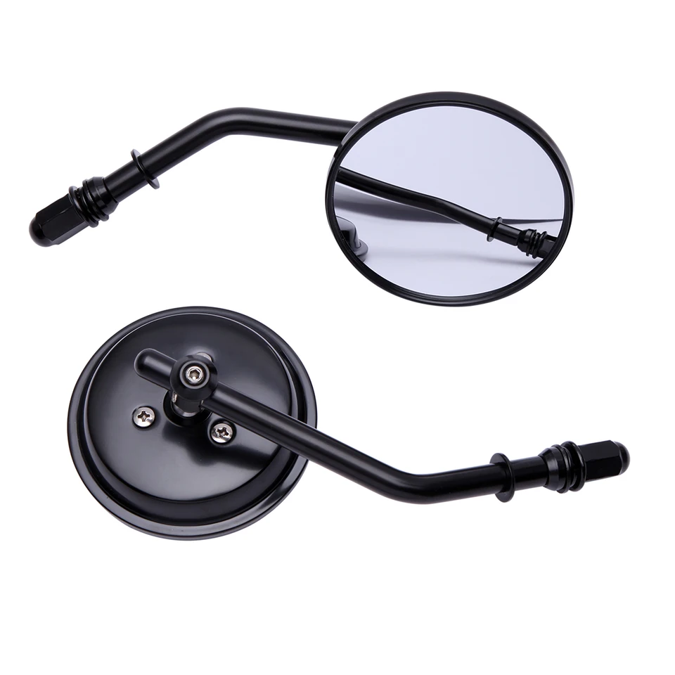 Chrome Motorcycle Mirrors For Harley - 360 Adjustable Rear View For Sportster, Softail, Touring