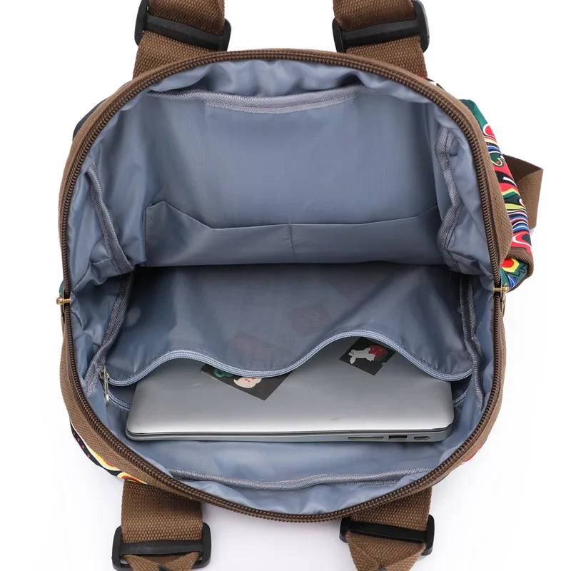 Mochila Impressa Simples e Elegante para Mulheres Bolsa de Grande Capacidade para Viagem Leve Viajante de Lazer Bolsa para Computador Nova - Imagem 3