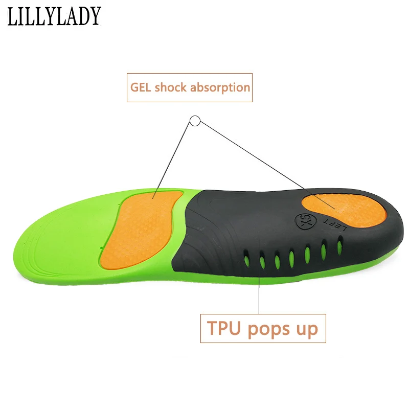 Orthotic Arch Support Shoes Insoles PU Material Flat Feet Sports Running Breathable For Man Women Orthopedic Pad