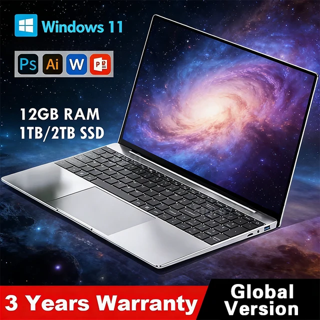 203642-89cfee.jpg 2026 14.1" Laptop Computer Intel Atom A3950 Windows 11 Pro Laptops Gaming 1920*1080 HD DDR4 16GB SSD 1TB Portable Notebook PC