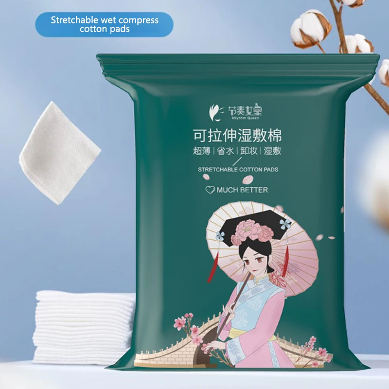 240Pcs/Bag Gauze For Face Makeup Cotton Pads Stretchable Disposable Cosmetic Cotton Mask Wet Compress Wipe Cleaning