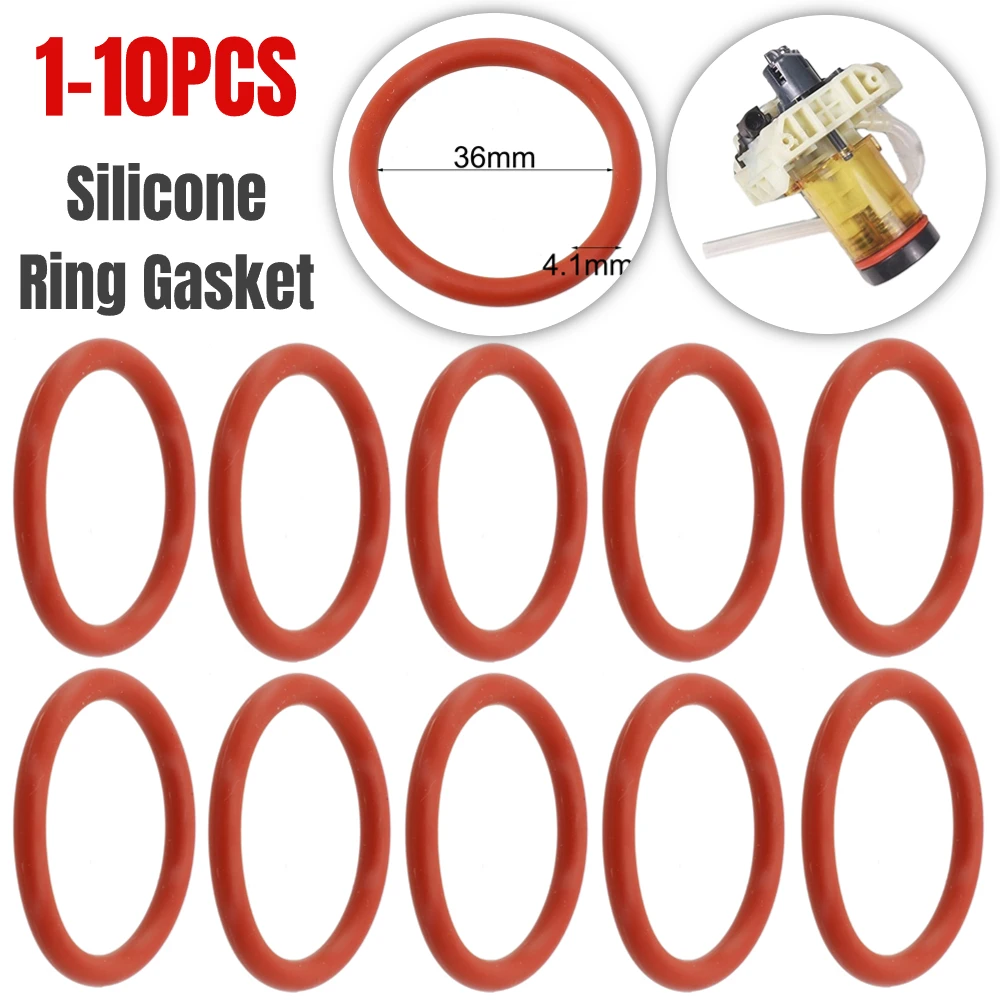 

10-1PCS Red O-Rings Silicone Seal Ring Replacement Spare Parts Gaskets For Delonghi-Coffee Machine Extractor Process Seal Ring