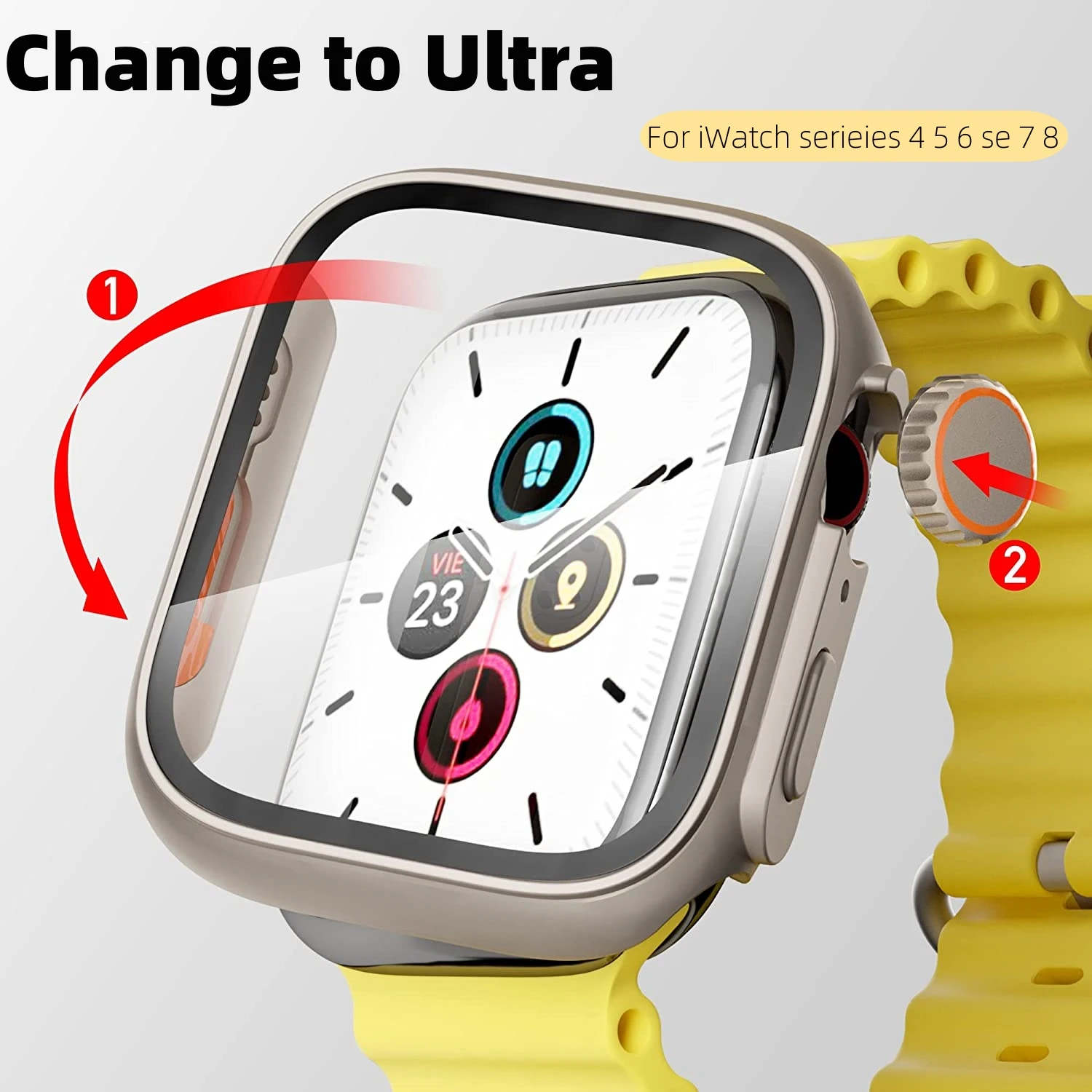 Tempered Glass Screen Protector Case with Interchangeable Ultra Bumper