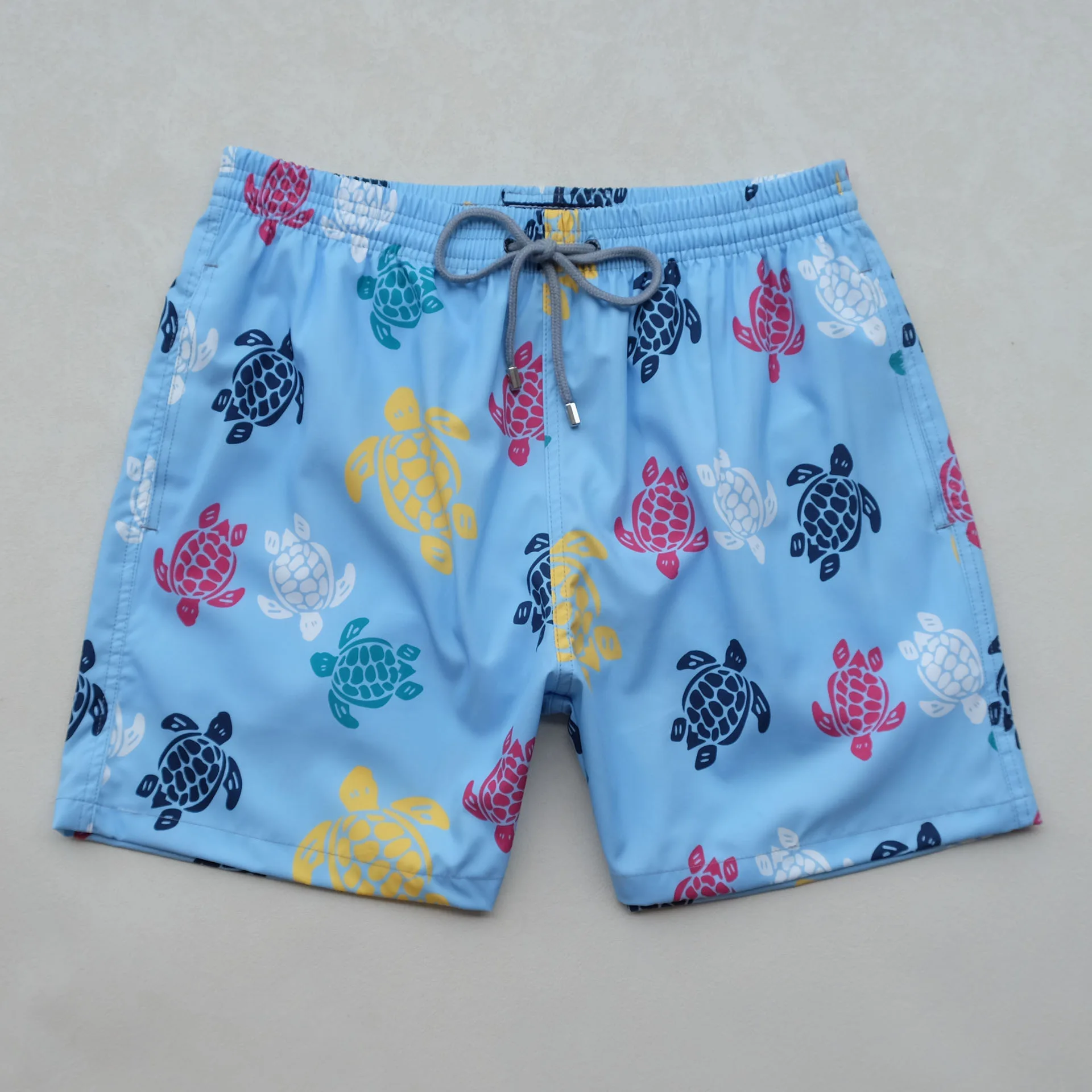 2024 New Mens Beach pants Funny Design Turtle Print Board Shorts Summer Surf trousers for Men Quick Dry Swimming Shorts DropShip