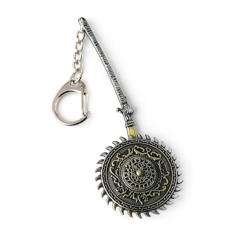 Gioco Bloodborne Portachiavi Coltello Da Taglio Rotante Portachiavi Cosplay Uomo Fibbie Llaveros Accessori Per Auto In Metallo Regalo