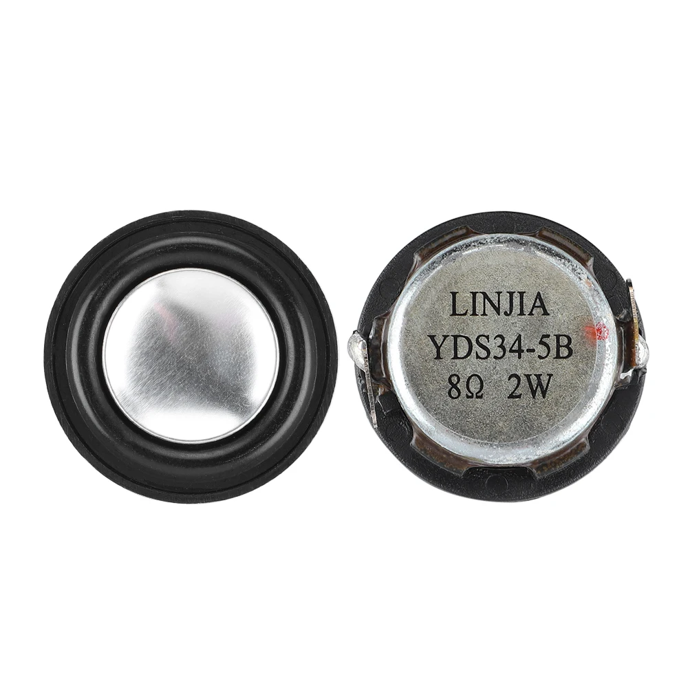 AIYIMA 34MM 8 Ohm 2W Full Frequency Mini Speaker Neodymium Magnetic Audio Speaker Aluminum Basin Rubber Edge Loudspeaker 2Pcs audio speakers