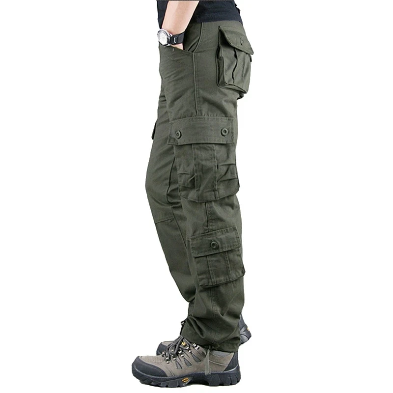 Spring Mens Cargo Pants Khaki Men Trousers Casual Cotton Tactical Pants Men Big Size Outdoors Pantalon Homme cargo pants cotton work pants military cargo pants men casual pants