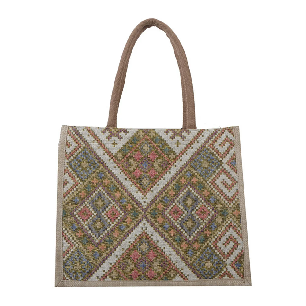 Japan Canvas Design Tote Bag Handbag Shoulder Beg Sling Bags Shopping Bag Casual Large Capacity Ethnic Style Linen Cloth