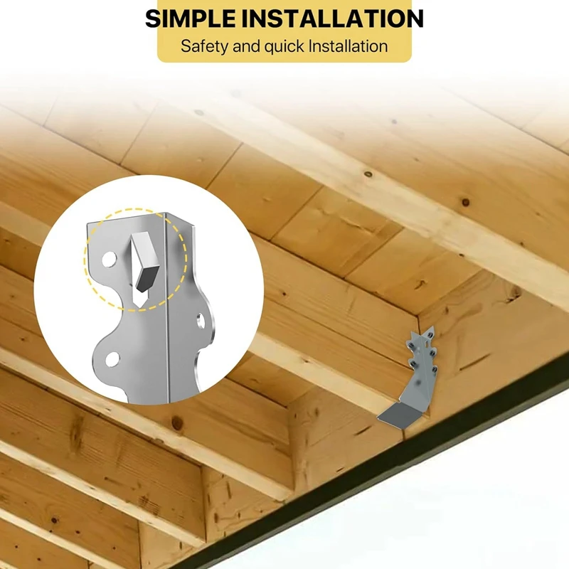 10 PCS 2X6 Joist Hanger Gauge Double Shear Face Mount Joist Hanger for Rafters Tie Brackets For Floor