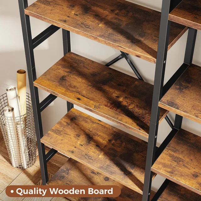 Triple 5-Tier Bookshelf 6