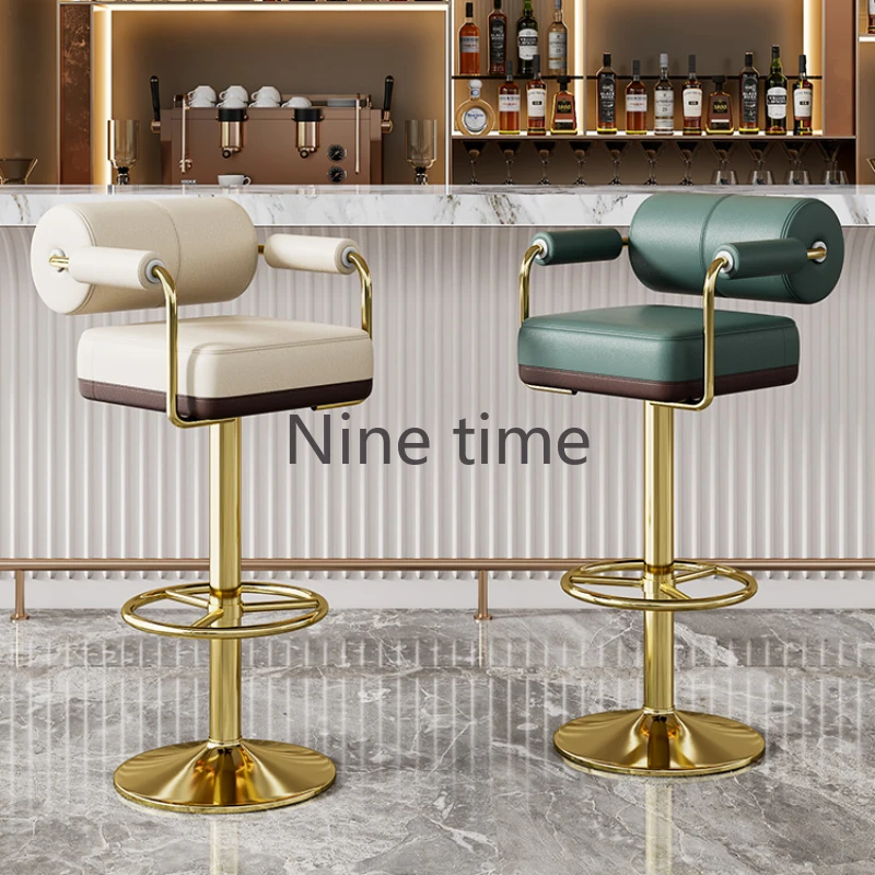 

Barber Reception Bar Stools Luxury Living Room Pedicure Comfortable Unique Bar Chairs Party Swivel Sgabello Cucina Furnitures