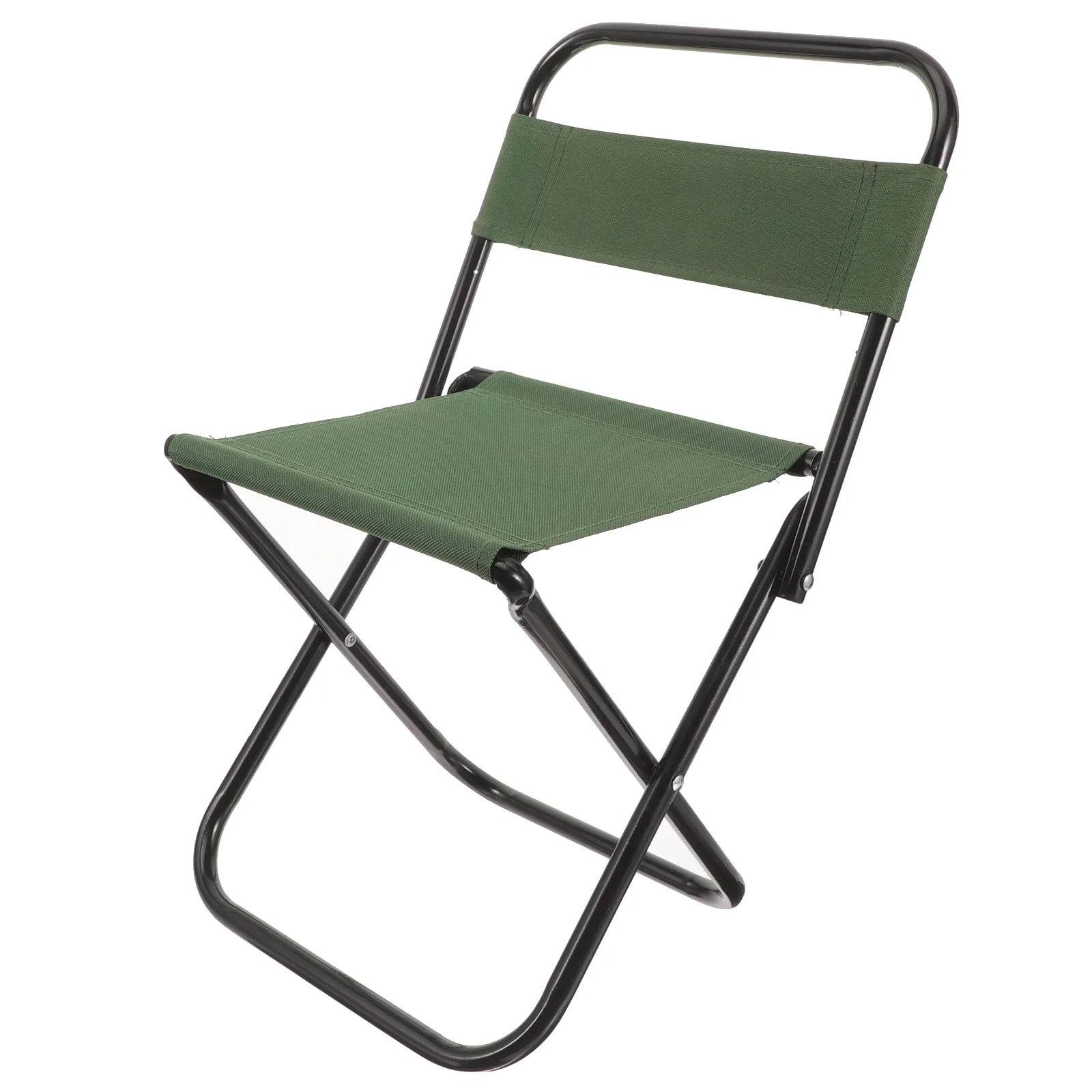

Small Square Stool with Backrest Fold up Chair Camping Chairs Folding for outside Cloth Table Portable