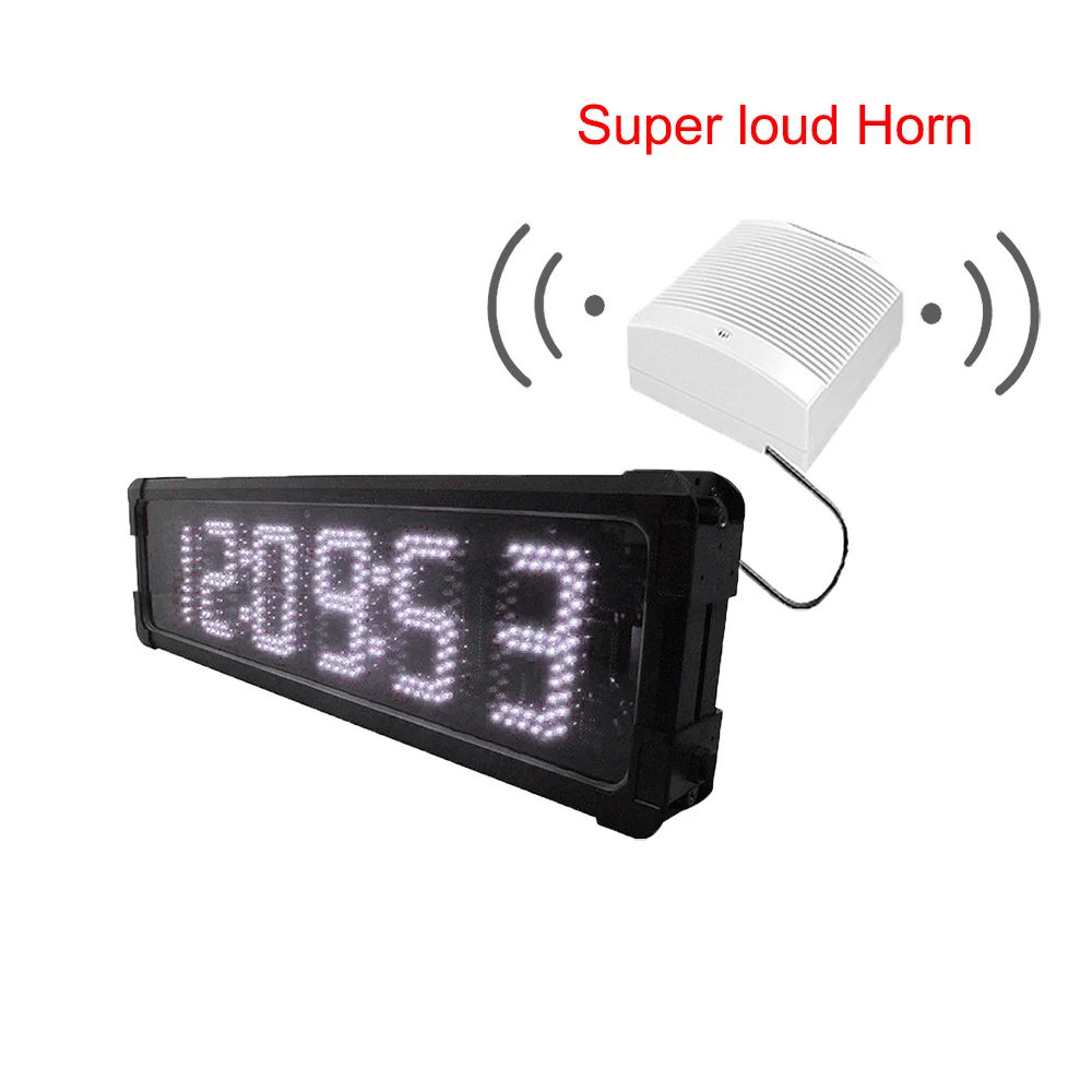 

Waterproof Digital Timer Stopwatch with Loud Speaker, LED, Electronic, Countdown, Wall, Sports, Outdoor Use, 5 Inch