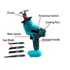 Cordless Electric Reciprocating Saw For Makita 18V Battery Variable Speed Wood Metal Cutter Tool Rechargeable Electric Saber Saw 2
