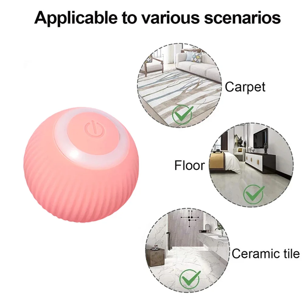 Cat Toy Smart Cat Toys Automatic Rolling Ball Electric Cat Toys Interactive For Cats Training Self-moving Kitten Pet Accessories