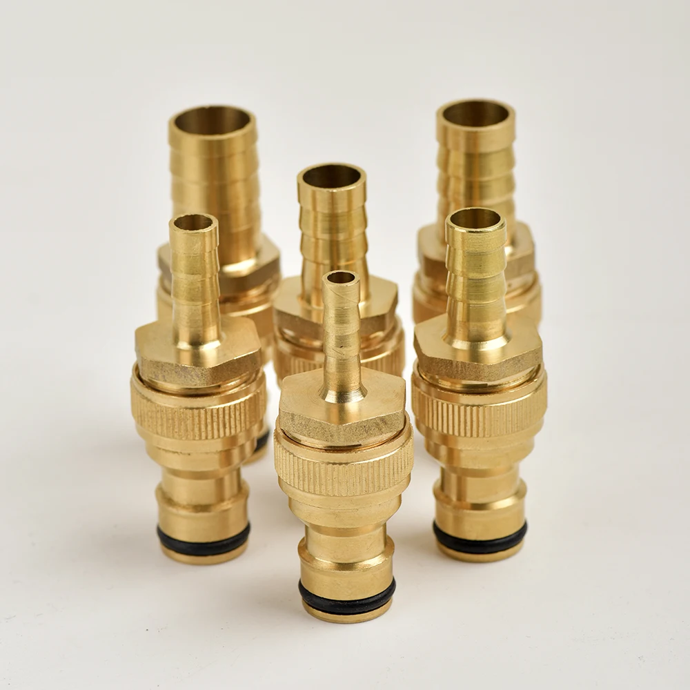 Brass Barb Hose Adapter for Garden Irrigation - Quick Connect Male and Female Fitting, 6/8/10/12/14/16/19/25mm Sizes Available 4