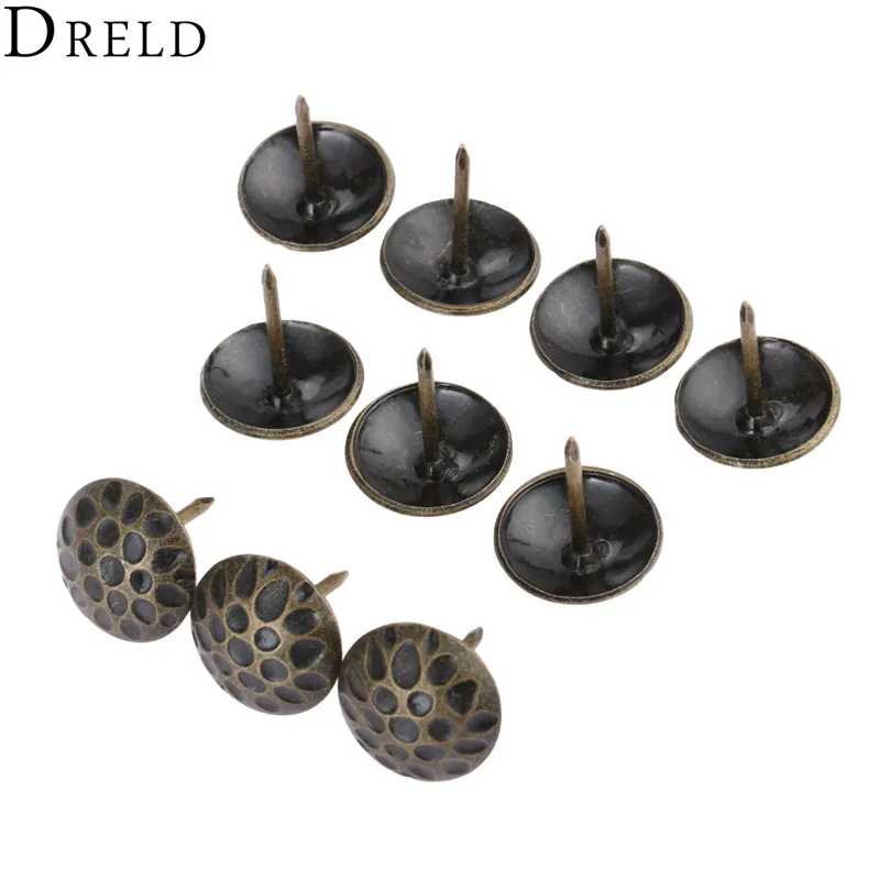 Upholstery Nail 10pcs Upholstery Nail Tachas Furniture Fittings Jewelry Box Sofa Decorative 19*20mm