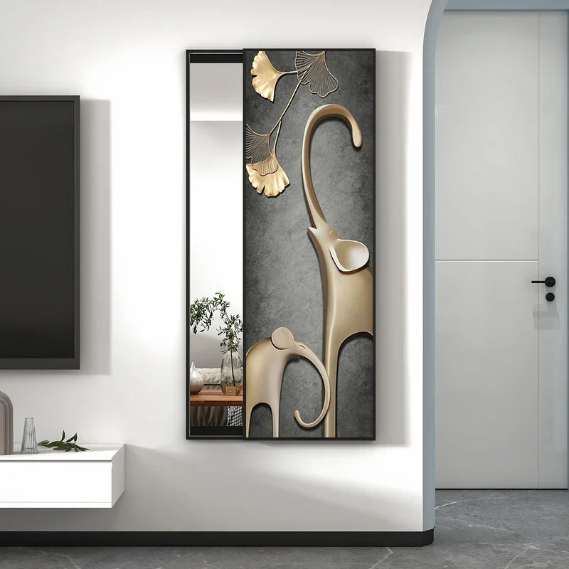 

Light luxury dressing mirror, household full-length mirror, bedroom floor mirror