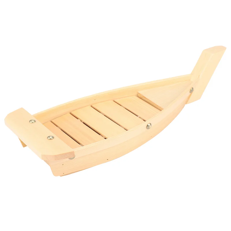 Y42A-3Pcs 42X17X7.5Cm 일본 요리 스시 보트 스시 도구 나무 수제 간단한 선박 사시미 차가운 요리 식기 바