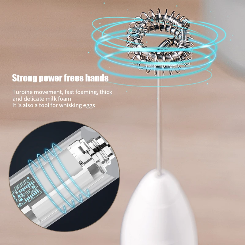 Egg Beater Electric Blender Milk Frother Electric Whisk Handheld Electric Whisk Electric Milk Frothers Handheld Wireless Blender USB Mini Coffee Maker Whisk Mixer Cappuccino Cream Egg Beater Food Blender