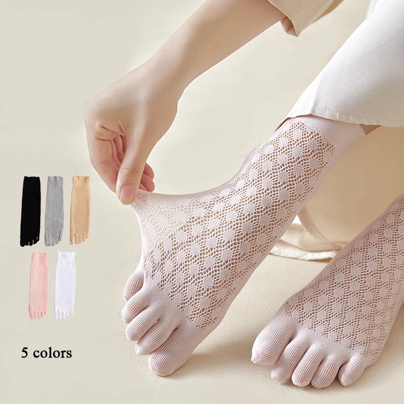 

Five Finger Socks Cotton Thin Foot Socks Solid Soft Summer Ankle Socks Woman Girl Short Toe Socks Hosiery Breathable Deodorant