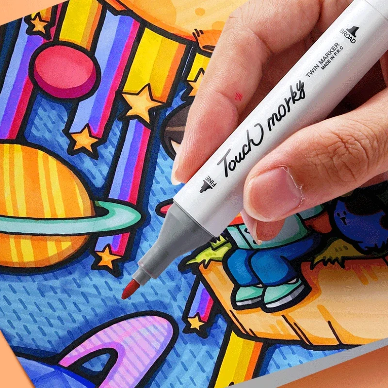 Ohuhu 80 Marqueurs à L'eau Double Pointe (Pinceau Souple & Fineliner) - Spécial Journal Créatif & Bullet Journal - Encre Aquarelle Lavable Pour Calligraphie Et Lettering - Sans Odeur, Non Toxique