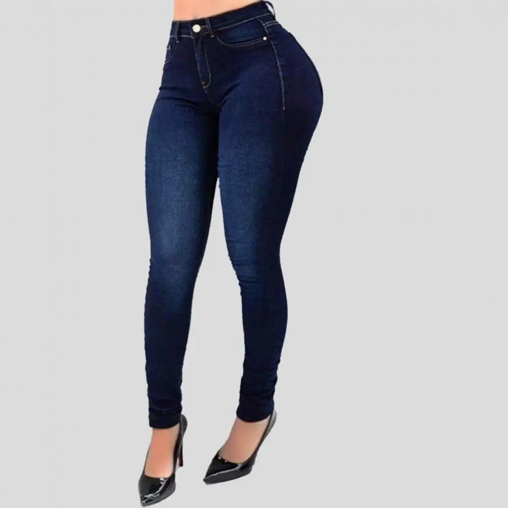 Jeans skinny extensibles pour femmes, pantalons en denim esthétiques vintage, bouton audio haut, fermeture à glissière, coupe couvertes, leggings décontractés, fjl