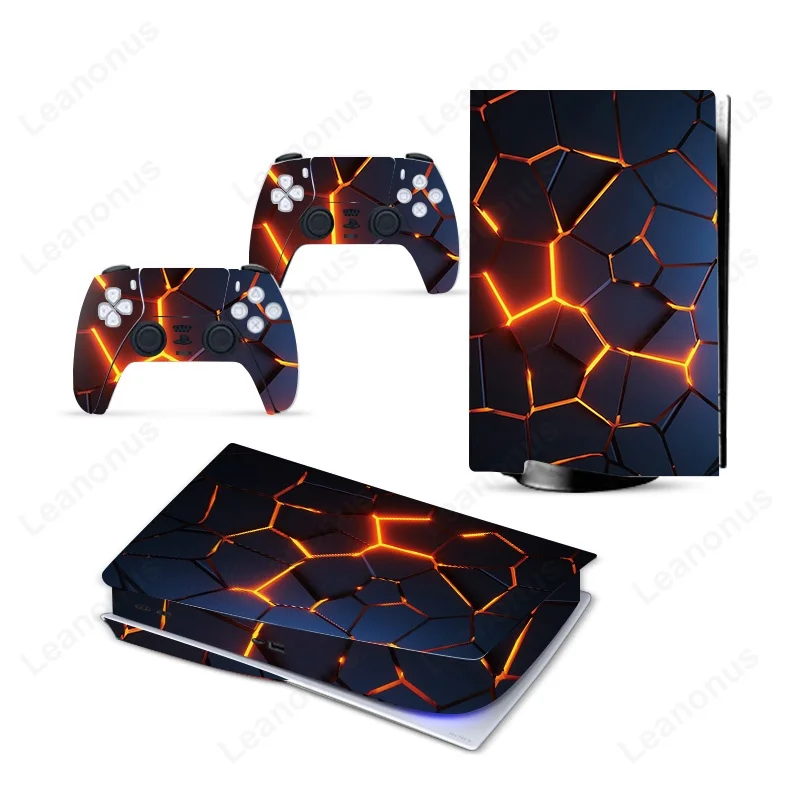 

Красочная наклейка для консоли Sony Playstation 5, защитная пленка PS5, скины для геймпада, ослепительный защитный чехол, эстетическая наклейка
