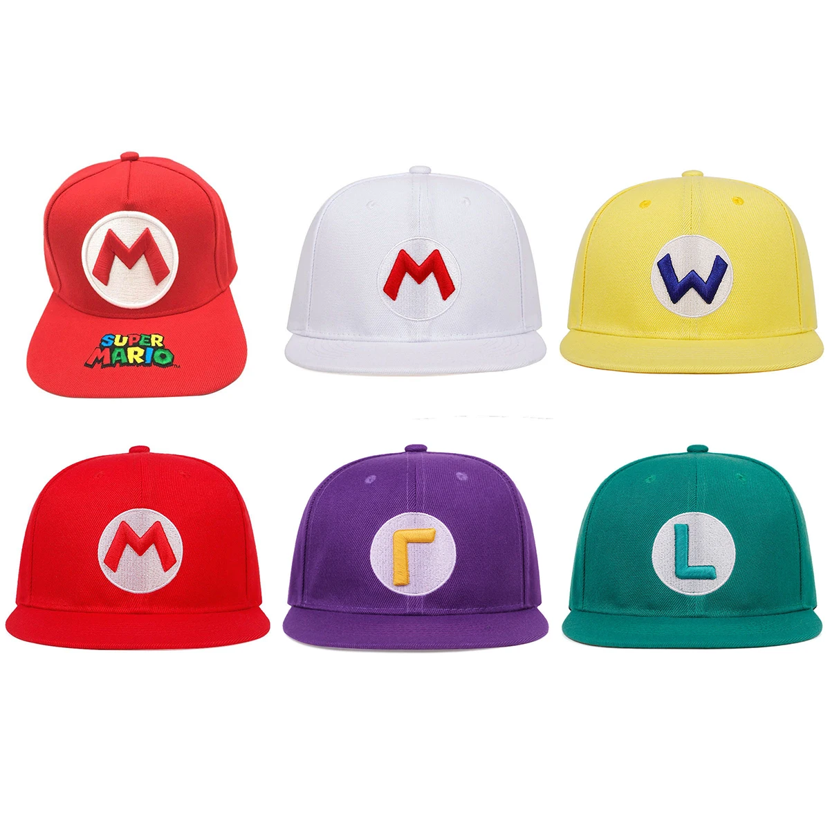 Super Mario Animation Game Periferiche Toys Mario Luigi Wario Berretto Con Visiera Cappello In Cotone Collezione Modello Anime