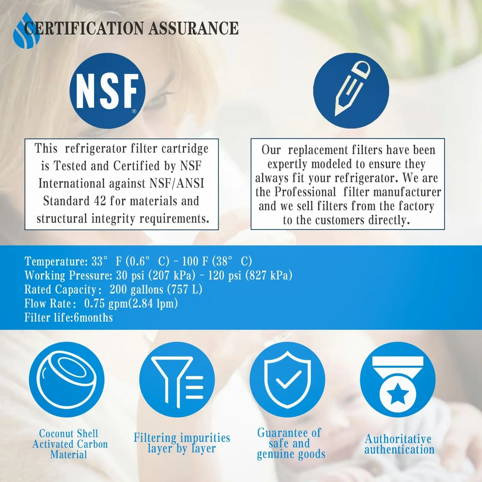 Рисунок 5 - зеркальный фильтр для воды в холодильнике