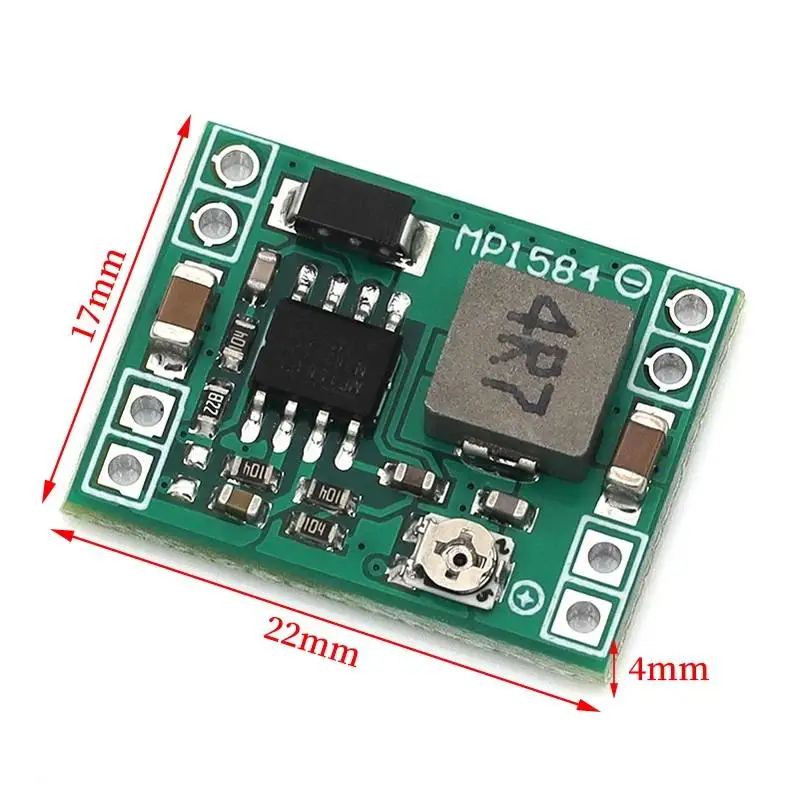 새로운 MP1584 DC-DC 스텝다운 모듈 3A 조정 가능한 컨버터 보드 4.5-28V  0.8-20V 전압 조정기 교체 LM2596 1Pc