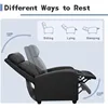 Living Room Massage recliner Adjustable PU leather recliner Home Theater seat Modern adult single sofa with footstool, black 4
