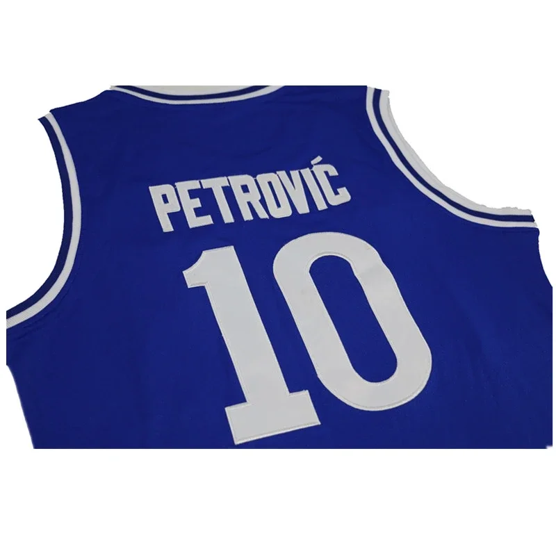 Basketball jerseys CIBONA 10 PETROVIC Embroidery Sewing Outdoor Sportswear Hip-hop Culture Movie
