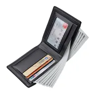 Pu Cuir Hommes Portefeuille Court Style Mince Pliant Jeunes Hommes Titulaire De La Carte De Crédit Portefeuille 4