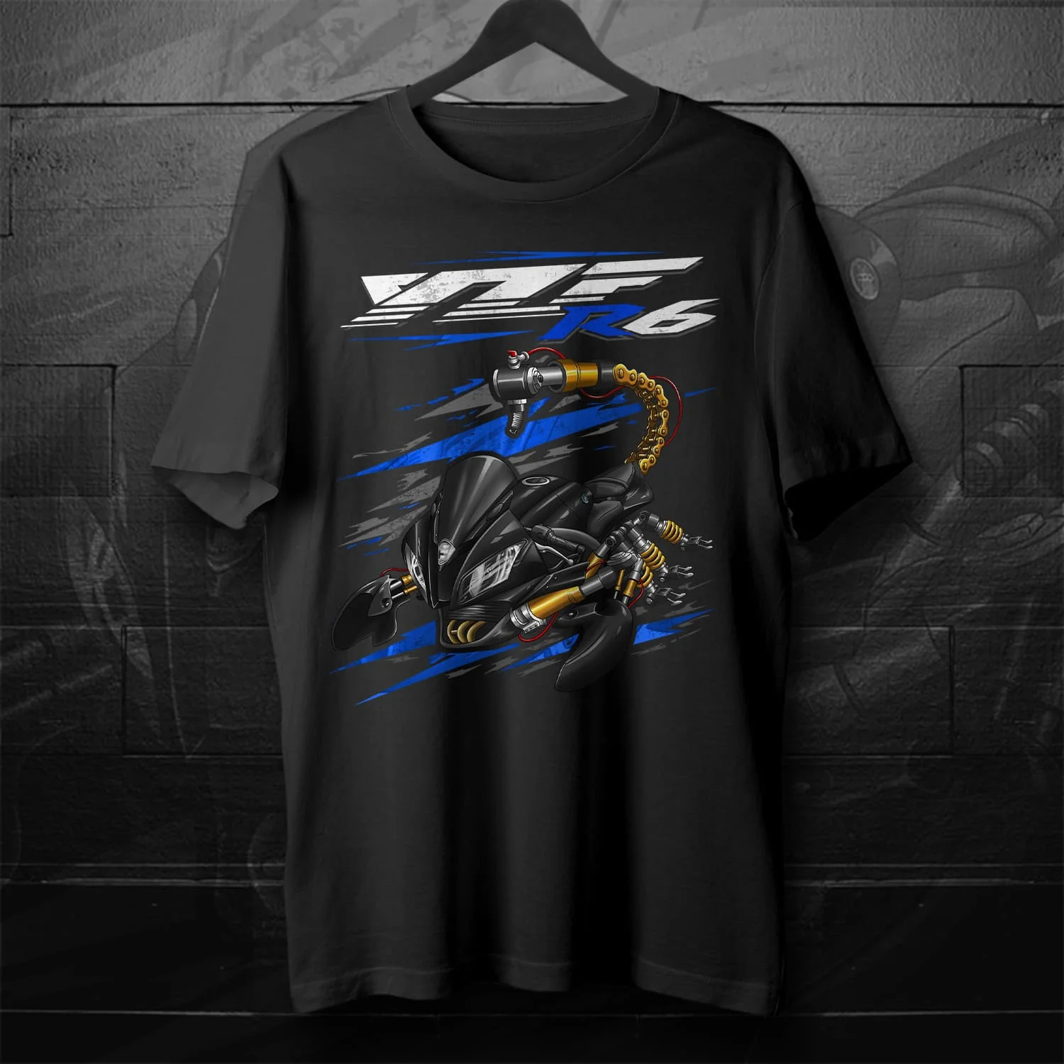 2006-2007 Modelle Japanisches YZF-R6 Motorrad Skorpion Inspiration T-Shirt 100 % Baumwolle O-Ausschnitt Kurzarm Sommer Casual Herren T-Shirt